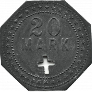 Polen/Deutschland, Wertmarke 20 Mark, doppelseitig, Zink