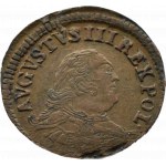 Augustus III Saxon, copper penny 1758, Gubin, MENTIONABLE and RARE