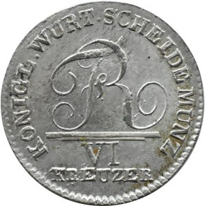 Niemcy, Wirtembergia, 6 kreuzer 1806, piękne!