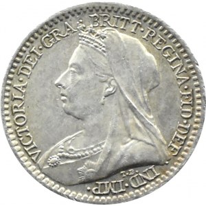Wielka Brytania, Wiktoria, 1 pens 1895, PIĘKNE i rzadkie