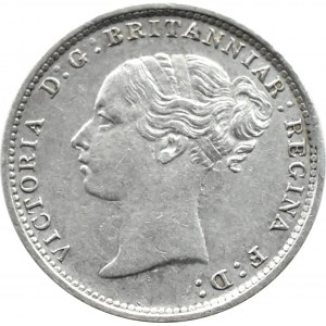 Wielka Brytania, Wiktoria, 3 pensy 1886, PIĘKNE i rzadkie