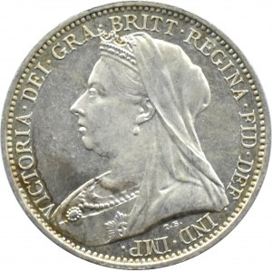 Großbritannien, Victoria, 4 Pence 1893, SCHÖN und selten