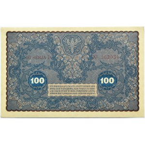 Polska, II RP, 100 marek 1919, Warszawa, IG seria D, Warszawa