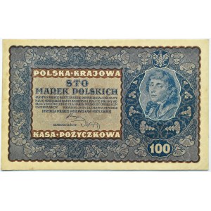 Polen, Zweite Republik, 100 Mark 1919, Warschau, IE Serie W, Warschau