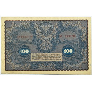 Poland, Second Republic, 100 marks 1919, Warsaw, IE series W, Warsaw