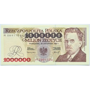 Polska, III RP, Wł. Reymont, 1000000 złotych 1993, Warszawa, seria M, UNC