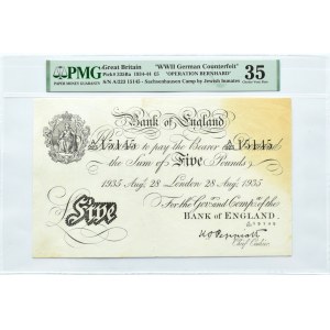 United Kingdom, £5 1935 A, London, rare!, PMG35