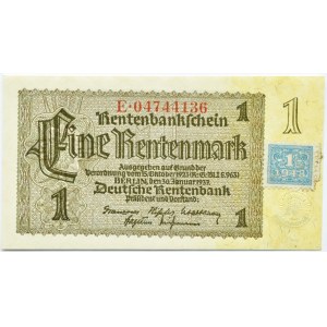 Germany, 1 mark 1937, with coupon (1948), Russian Occupation Zone