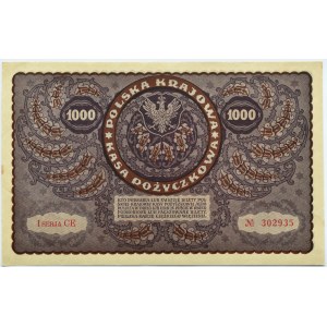 Poland, Second Republic, 1000 marks 1919, 1st series CE - type 7, Warsaw