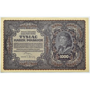 Polen, Zweite Republik, 1000 Mark 1919, 2. Serie BJ - Typ 4, Warschau