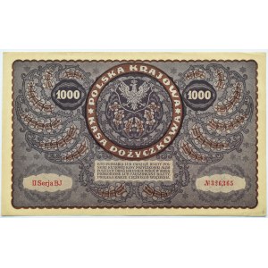 Poland, Second Republic, 1000 marks 1919, 2nd series BJ - type 4, Warsaw