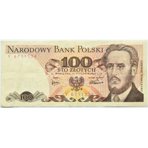 Polen, PRL, L. Waryński, 100 Zloty 1975, Warschau, Serie Y
