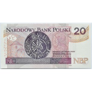 Polska, III RP, Bolesław Chrobry, 20 złotych 2012, Warszawa, seria AA 1092436, UNC