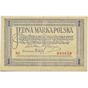 Poland, Second Republic, 1 mark 1919, Warsaw, 1st series PJ