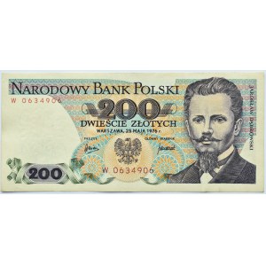 Poland, PRL, J. Dabrowski, 200 gold 1976, Warsaw, W series