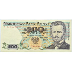 Polen, PRL, J. Dąbrowski, 200 Zloty 1976, Warschau, Serie P