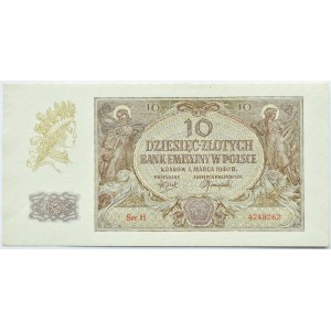 Poland, General Government, 10 zloty 1940, Cracow, H series