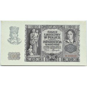 Polen, Generalgouvernement, 20 Zloty 1940, Krakau, Serie H