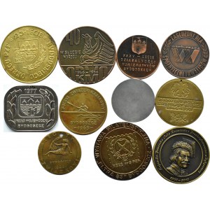 Poland, communist Poland, flight of eleven medals, various diameters