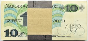 Polska, PRL, paczka bankowa 10 złotych 1982, Warszawa, seria A, UNC - RZADKOŚĆ