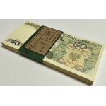 Polen, PRL, Bankpaket von 50 Zloty 1988, Warschau, GK-Serie, UNC