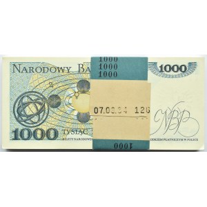 Polen, PRL, Bankpaket von 1000 PLN 1982, Warschau, Serie KE