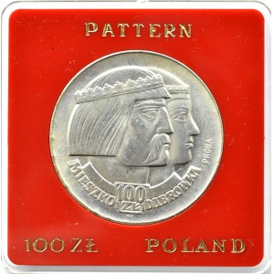 Poland, People's Republic of Poland, Mieszko and Dabrowa - figures, 100 gold 1966, sample, UNC