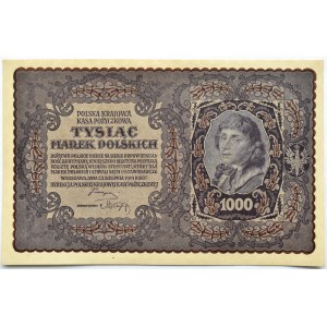 Polska, II RP, 1000 marek 1919, I seria DC, Warszawa, typ 7, UNC