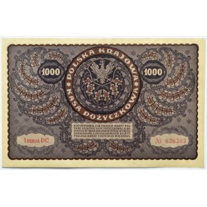 Polska, II RP, 1000 marek 1919, I seria DC, Warszawa, typ 7, UNC