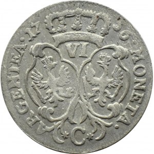 Germany, Prussia, Frederick II the Great, sixpence, 1756 C, Cleve