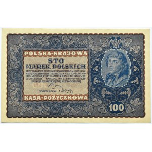 Polen, Zweite Republik, 100 Mark 1919, Warschau, IE Serie S, UNC