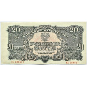 People's Poland, Lublin series, 20 gold 1944, EX ...-owe series