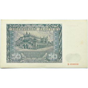 Poland, General Government, 50 zloty 1941, Cracow, Series D