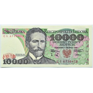 Polska, PRL, St. Wyspiański, 10000 złotych 1988, Warszawa, seria CS, UNC