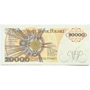 Polska, PRL, M. Skłodowska, 20000 złotych 1989, Warszawa, seria AP, UNC