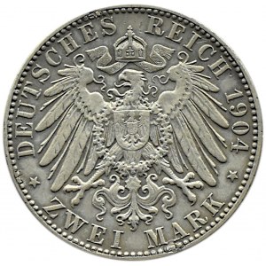 Germany, Saxony, Georg, 2 marks 1904 E, Muldenhütten - posthumous edition