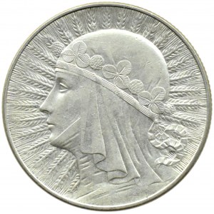 Polen, Zweite Republik, Kopf einer Frau, 5 Zloty 1933, Warschau, SCHÖN