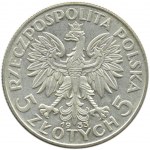 Polska, II RP, Głowa Kobiety, 5 złotych 1933, Warszawa, PIĘKNE