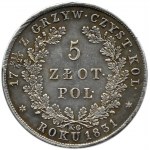 Novemberaufstand, 5 Zloty 1831 KG, Warschau, schön!!!
