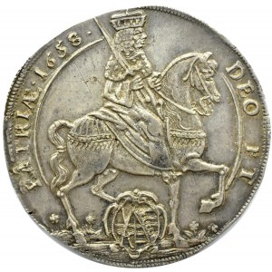Germany, Saxony, John George II, curate's thaler 1658, Dresden