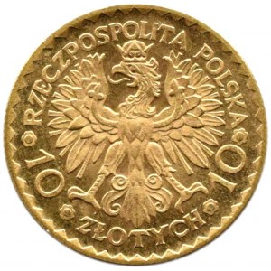 Polen, Zweite Republik, Bolesław Chrobry, 10 Zloty 1925, Warschau, UNC