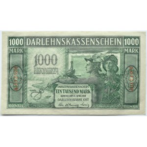 Polska/Niemcy, Kowno, 1000 marek 1918 OST, seria A, UNC