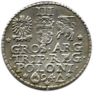 Zygmunt III Waza, trojak 1594, Malbork