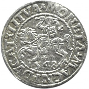 Zygmunt II August, półgrosz 1548, Wilno, LITVA/LI