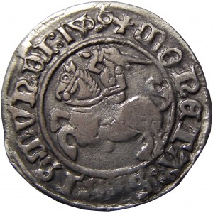 Sigismund I. der Alte, halber Pfennig 1509, Vilnius, DESTRUCTIVE