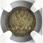 Rosja, Mikołaj I, 10 kopiejek 1861 FB, Petersburg, NGC AU58