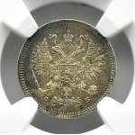 Rosja, Mikołaj I, 10 kopiejek 1861 FB, Petersburg, NGC AU58