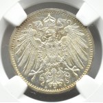 Niemcy, Prusy, 1 marka 1914 A, Berlin, wybitny menniczy egzemplarz, NGC MS67+