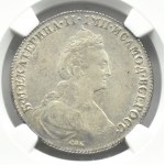 Russia, Catherine II, ruble 1777 SPB F£, St. Petersburg, NGU AU55