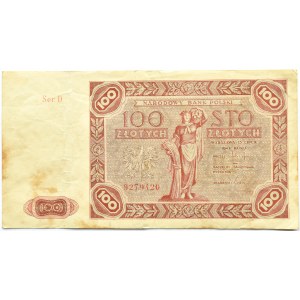 Polska, RP, 100 złotych 1947, Warszawa, seria D